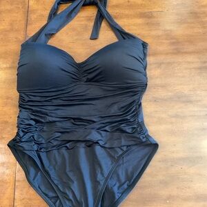 La Blanca Black One Piece Swimsuit, Size 16